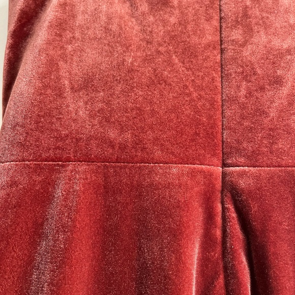 Revelry Terracotta Rory Velvet Bridesmaid Dress - Picture 8 of 10